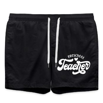 Style d’appréciation sincère de l’enseignant du préscolaire - Short de bain - noir - Devant - AI Model Male 185 light (185cm)