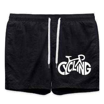 Radfahren - Cool Bike Logo - Badeshorts - Schwarz - Vorne - AI Model Male 185 light (185cm)