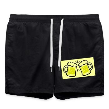 Beer Glass Beer Icon - Swim Trunks - black - Front - AI Model Male 185 light (185cm)
