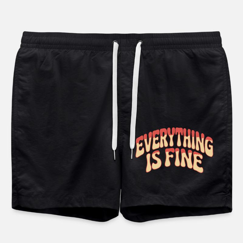 IS FINE - Swim Trunks - black