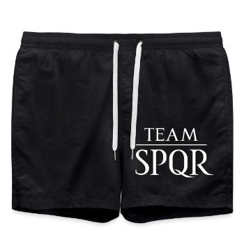 équipe SPQR logo vectoriel lumineux - Short de bain - noir - Devant - AI Model Male 185 light (185cm)