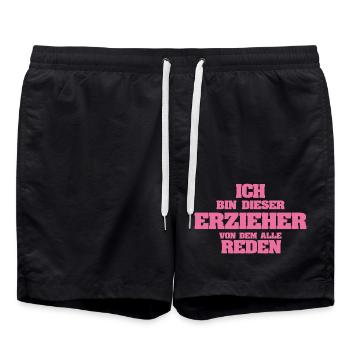 Profession Éducateur - Short de bain - noir - Devant - AI Model Male 185 light (185cm)