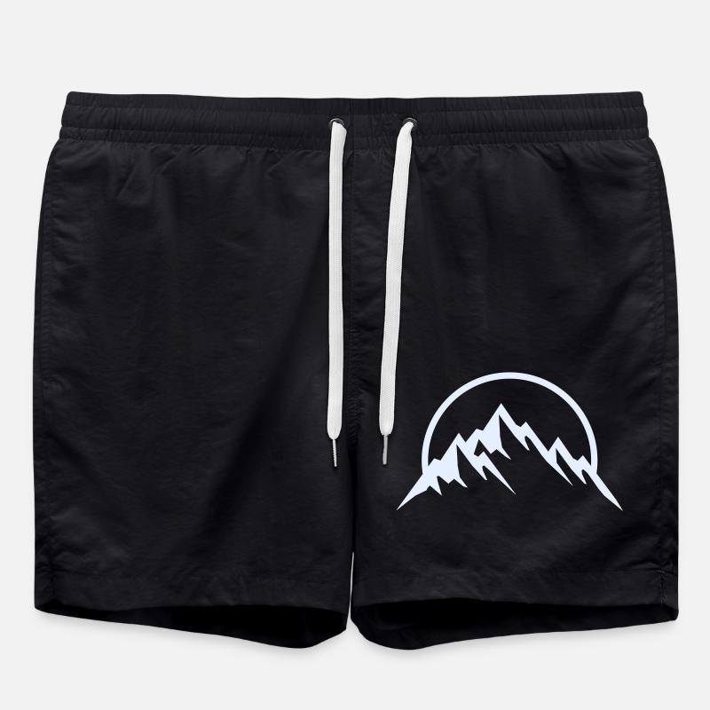 mountains - Swim Trunks - black
