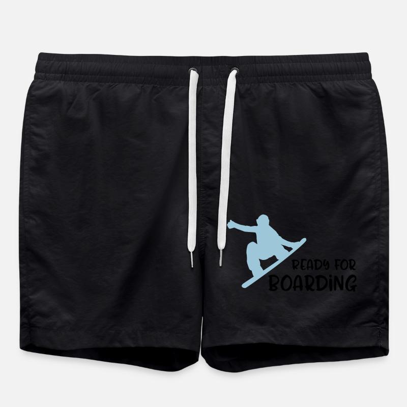 snowboard - Swim Trunks - black
