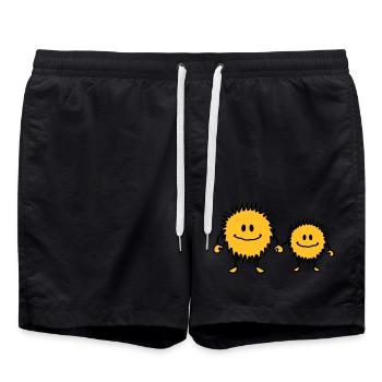 monsters - Swim Trunks - black - Front - AI Model Male 185 light (185cm)