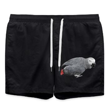 oiseau gris - Short de bain - noir - Devant - AI Model Male 185 light (185cm)
