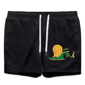 kiffer kiffen drogues conjointes fumer jamaica raggae - Short de bain - noir - Devant - AI Model Male 185 light (185cm)
