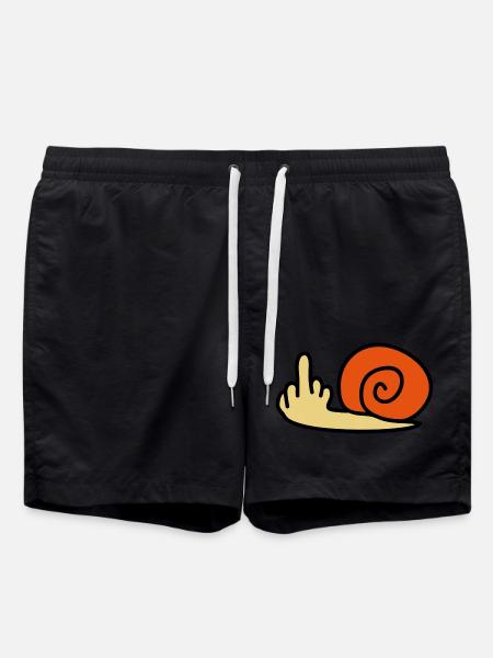 fuck_off_snail - Badeshorts - Schwarz