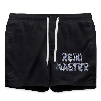 reiki master e 44 - Swim Trunks - black - Front - AI Model Male 185 light (185cm)