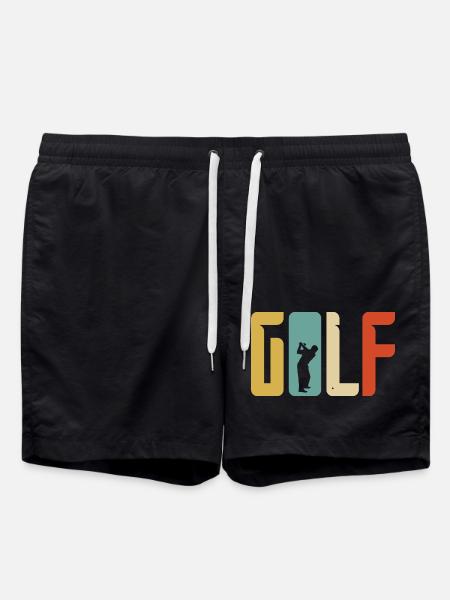 Golf Gift Retro Tee - Swim Trunks - black