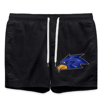 Hawk Signet Gesicht Geschenk Bussard Jäger - Badeshorts - Schwarz - Vorne - AI Model Male 185 light (185cm)