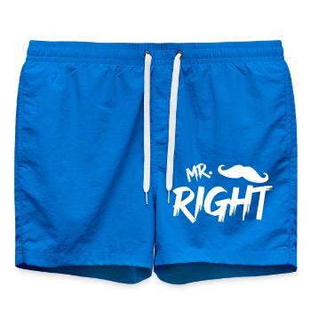 Mr Right with beard w - Swim Trunks - cobalt blue - Front