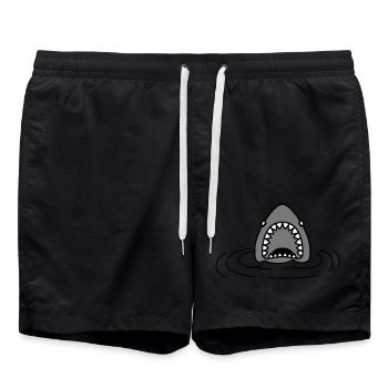 Emerging shark design - Swim Trunks - black - Front - AI Model Male 185 light (185cm)