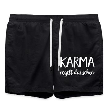 karma - Badeshorts - Schwarz - Vorne - AI Model Male 185 light (185cm)