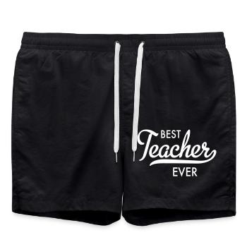 Meilleur professeur - Short de bain - noir - Devant - AI Model Male 185 light (185cm)
