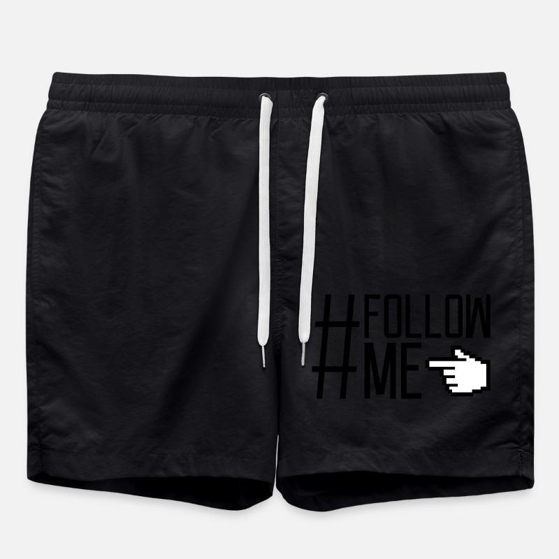 Pointeur de la main suivre - Short de bain - noir