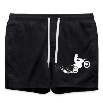 Motocross - Swim Trunks - black - Front - AI Model Male 185 light (185cm)