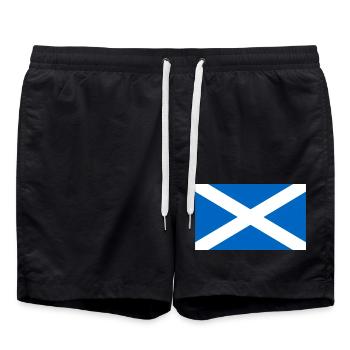 Drapeau de l’Écosse - Short de bain - noir - Devant - AI Model Male 185 light (185cm)