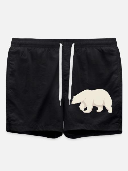 polar bear - Swim Trunks - black