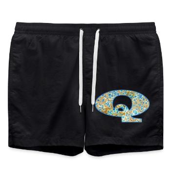 q e 243 - Swim Trunks - black - Front - AI Model Male 185 light (185cm)