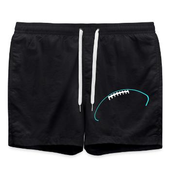 Football américain Amour Football Contours - Short de bain - noir - Devant - AI Model Male 185 light (185cm)