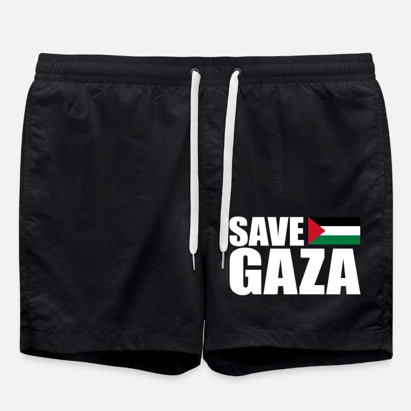 Save gaza - Short de bain - noir