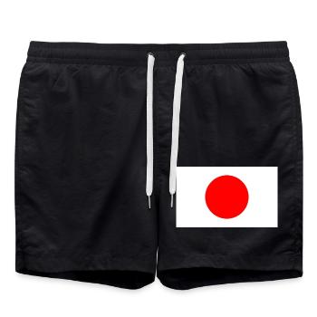 FLAG. JAPAN. JAPAN. ASIA. ASIAN. SPORT - Swim Trunks - black - Front - AI Model Male 185 light (185cm)