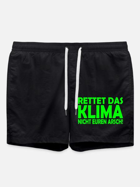 Klima retten - Badeshorts - Schwarz