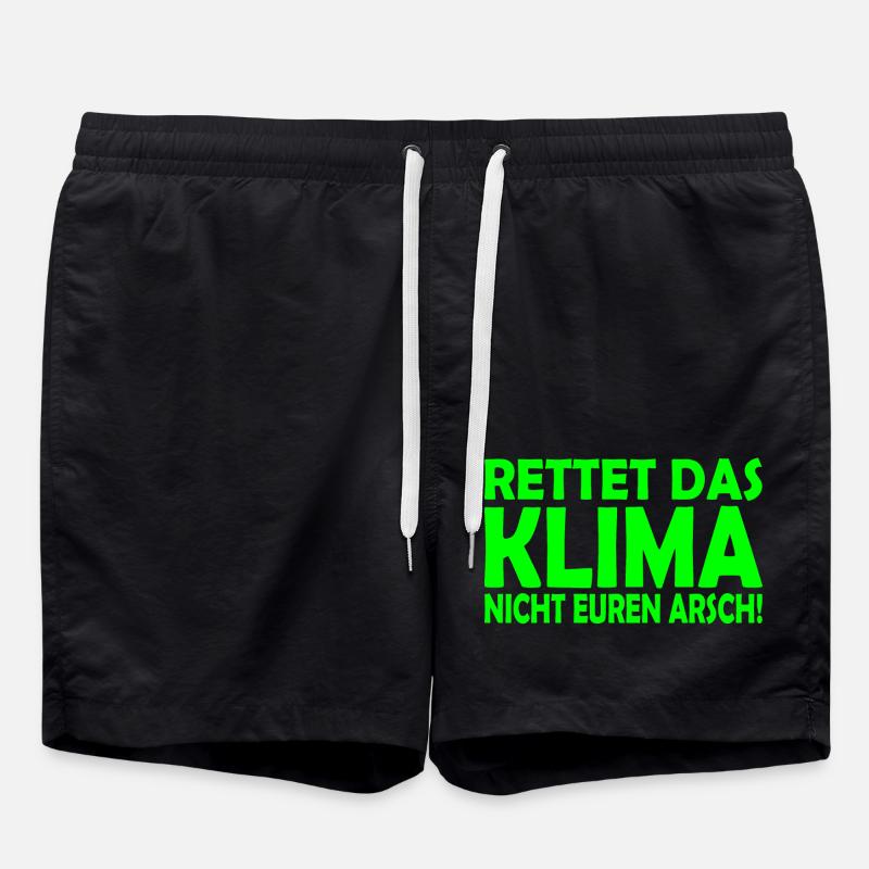 Klima retten - Badeshorts - Schwarz