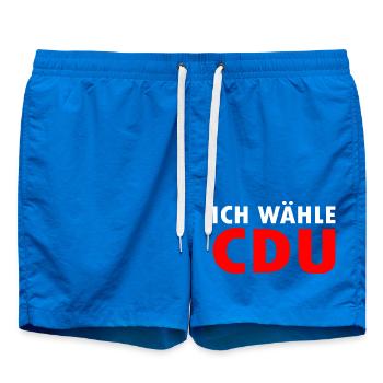 Ich wähle cdu - Badeshorts - Cobalt blue - Vorne