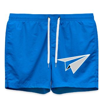 Paper Plane Origami - Swim Trunks - cobalt blue - Front