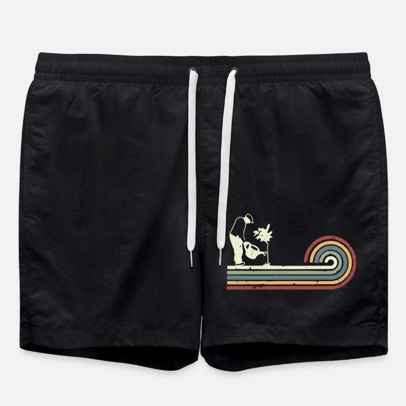 Retro Gärtner - Garten - Gärtner - - Badeshorts - Schwarz