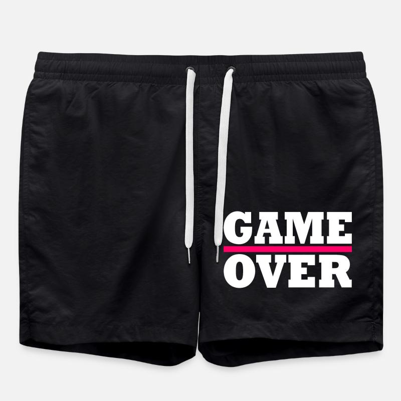 Game over - Swim Trunks - black