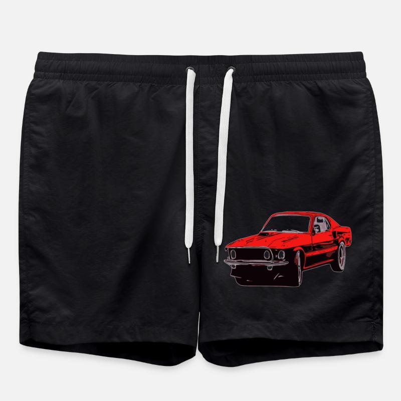 Auto - Badeshorts - Schwarz