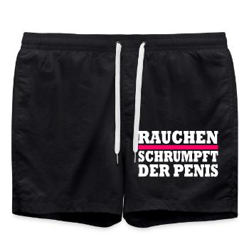 rauchen schrumpft der penis - Badeshorts - Schwarz - Vorne - AI Model Male 185 light (185cm)