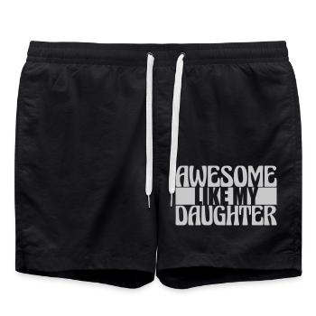 Génial comme ma fille - Short de bain - noir - Devant - AI Model Male 185 light (185cm)