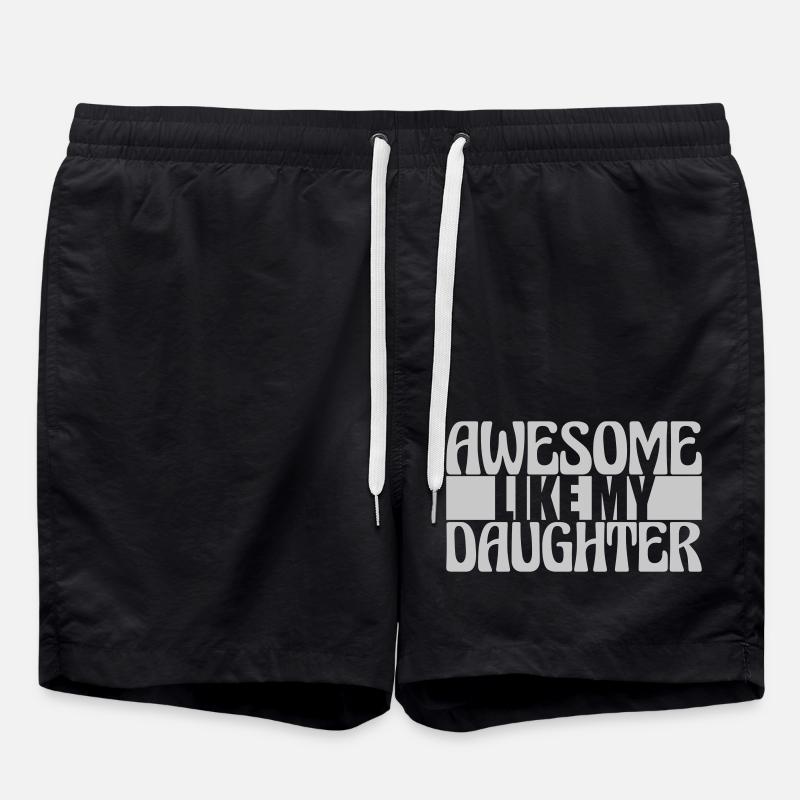 Awesome Like My Daughter - Swim Trunks - black