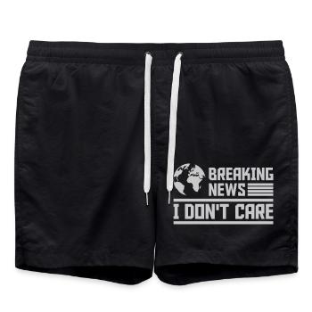 Les dernières nouvelles s’en fichent - Short de bain - noir - Devant - AI Model Male 185 light (185cm)