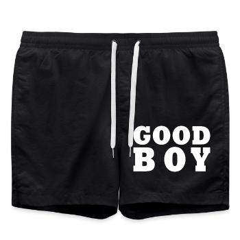 Good boy - Swim Trunks - black - Front - AI Model Male 185 light (185cm)