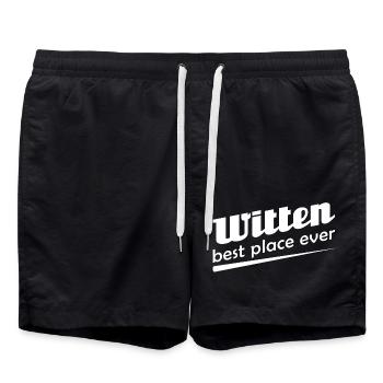 Witten - Stadt best place ever - Badeshorts - Schwarz - Vorne - AI Model Male 185 light (185cm)