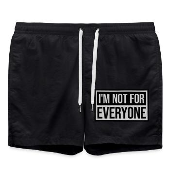 Im not for everyone - Swim Trunks - black - Front - AI Model Male 185 light (185cm)