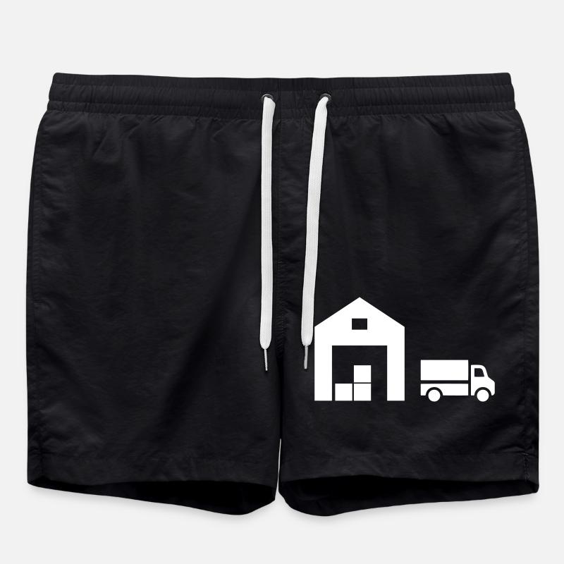 Logistik - Badeshorts - Schwarz
