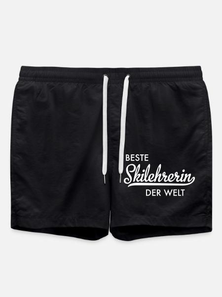 Skilehrerin - Badeshorts - Schwarz