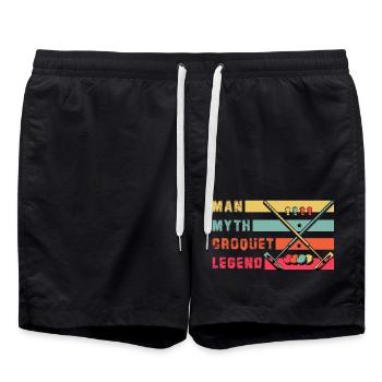 Mythe de l’homme Croquet Légende - Short de bain - noir - Devant - AI Model Male 185 light (185cm)