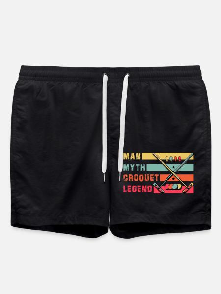 Man Myth Croquet Legend - Swim Trunks - black