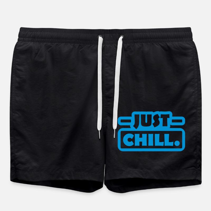 Logo Just Chill Texte - Short de bain - noir