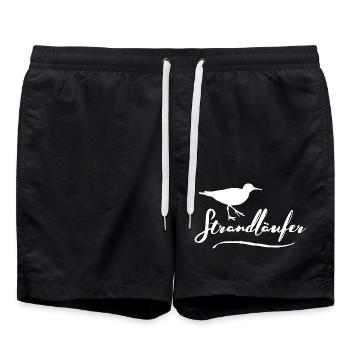 Strandläufer - Badeshorts - Schwarz - Vorne - AI Model Male 185 light (185cm)