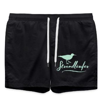 Strandläufer - Badeshorts - Schwarz - Vorne - AI Model Male 185 light (185cm)