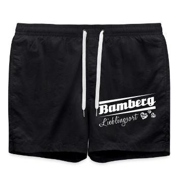 Bamberg - Lieblingsort mit Stadtnamen - Badeshorts - Schwarz - Vorne - AI Model Male 185 light (185cm)