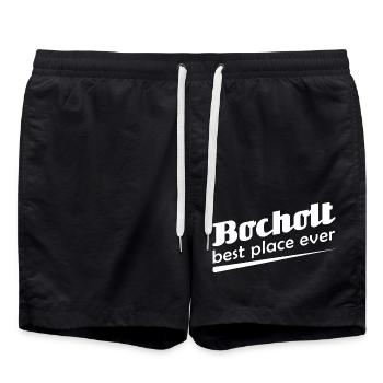 Bocholt - Stadt best place ever - Badeshorts - Schwarz - Vorne - AI Model Male 185 light (185cm)